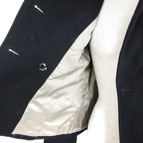 クリアインプレッション CLEAR IMPRESSION コート ステンカラー 長袖 厚手 ウール 無地 2 黒 ブラック アウター /MO レディース_画像6