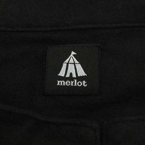 メルロー merlot ワンピース フレア Aライン ロング 無地 長袖 黒 ブラック レディースの画像5