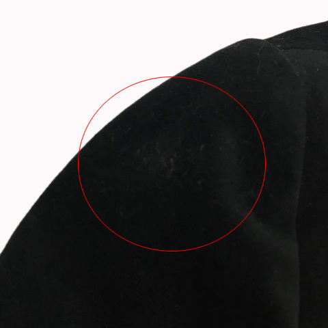 クリアインプレッション CLEAR IMPRESSION ジャケット テーラード シングル ベロア調 無地 長袖 2 黒 ブラック レディース_画像6