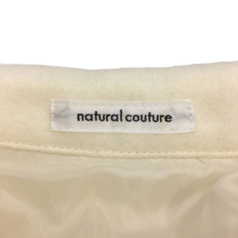 ナチュラルクチュール natural couture ジャケット ジャンバー スタンダード メルトン 無地 長袖 F 白 ホワイト レディース_画像5