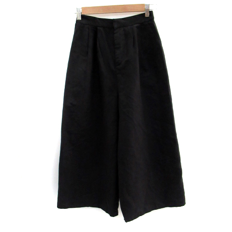  azur bai Moussy AZUL by moussy gaucho pants wide pants ankle height suede style S black black /SM34 lady's 