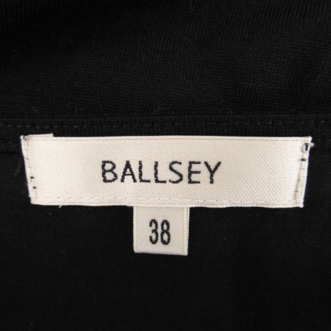  Ballsey BALLSEY Tomorrowland T-shirt cut and sewn 7 minute sleeve U neck plain 38 black black /YK44 lady's 