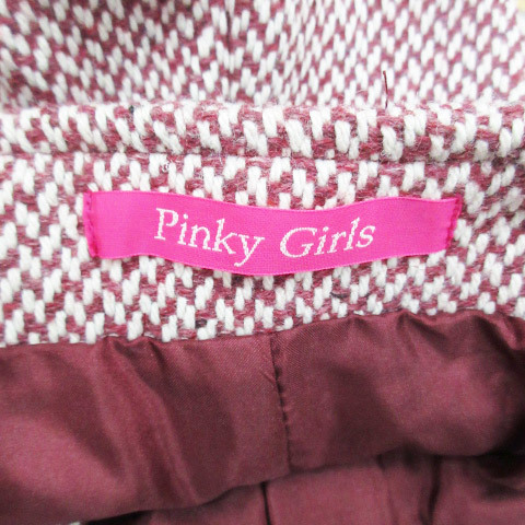 ピンキーガールズ Pinky Girls キュロット ショートパンツ 短パン 総柄 S 赤 白 レッド ホワイト /FF41 レディース_画像5