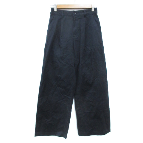 a-*ve*ve standard Michel Klein a.v.v standard wide pants long height plain M navy blue navy /FF32 lady's 