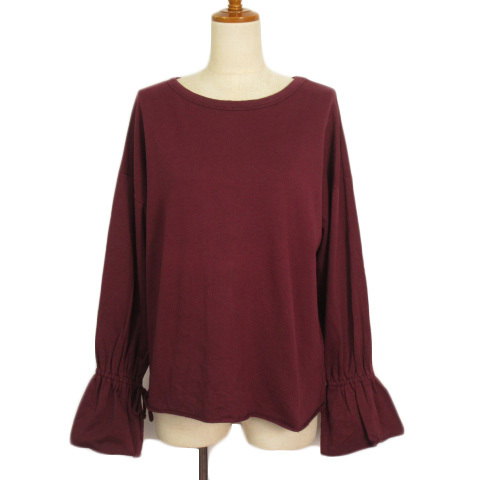  Zara to rough . look ZARA Trafaluc flair sleeve sweatshirt S bordeaux lady's 