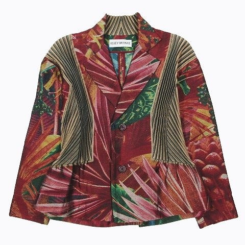 16SS 2016 美品 イッセイミヤケ ISSEY MIYAKE ボタニカル柄 テーラード