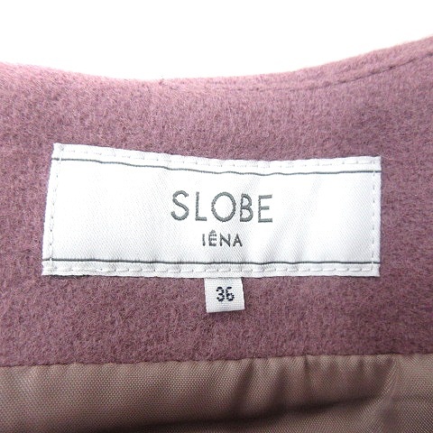  slow b Iena SLOBE IENA tight skirt Mini wool 36 red purple purple /MN lady's 