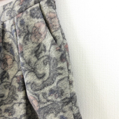  Diag Ram Grace Continental Diagram GRACE CONTINENTAL culotte short pants tuck floral print gray 38 *A504 lady's 