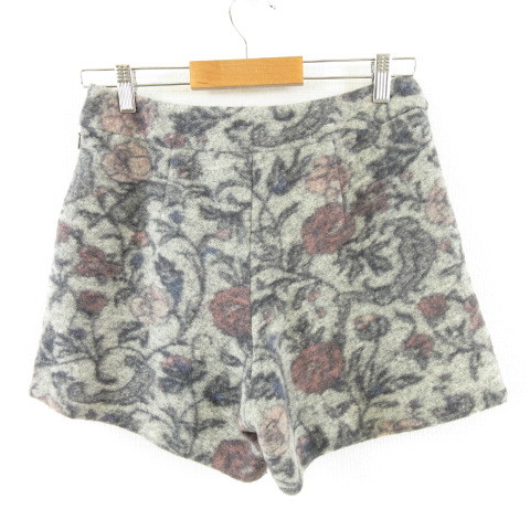  Diag Ram Grace Continental Diagram GRACE CONTINENTAL culotte short pants tuck floral print gray 38 *A504 lady's 