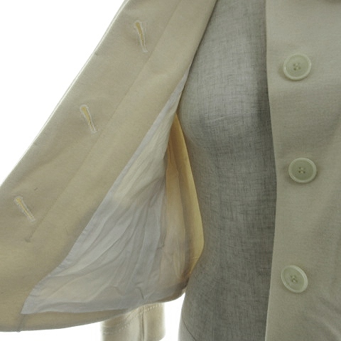  Comme Ca Du Mode COMME CA DU MODE coat turn-down collar long sleeve Short wool plain 9 ivory outer /MO lady's 