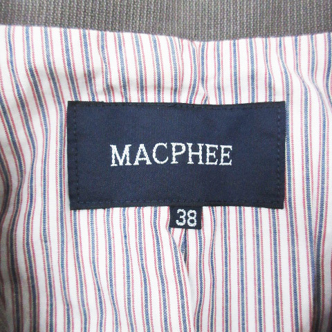  McAfee MACPHEE Tomorrowland милитари жакет средний длина отложной воротник общий подкладка одиночный кнопка 38 хаки /FF6 женский 