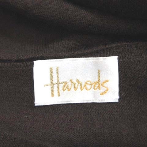 ハロッズ Harrods ニットカーディガン 長袖 クルーネック アンゴラ混 茶 ブラウン /CT レディース_画像5