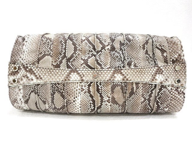 JRA認定 パイソンレザー 2way ハンドバッグ ショルダーバッグ 良品 スネーク 蛇 ヘビ かばん 鞄 レディース_画像4