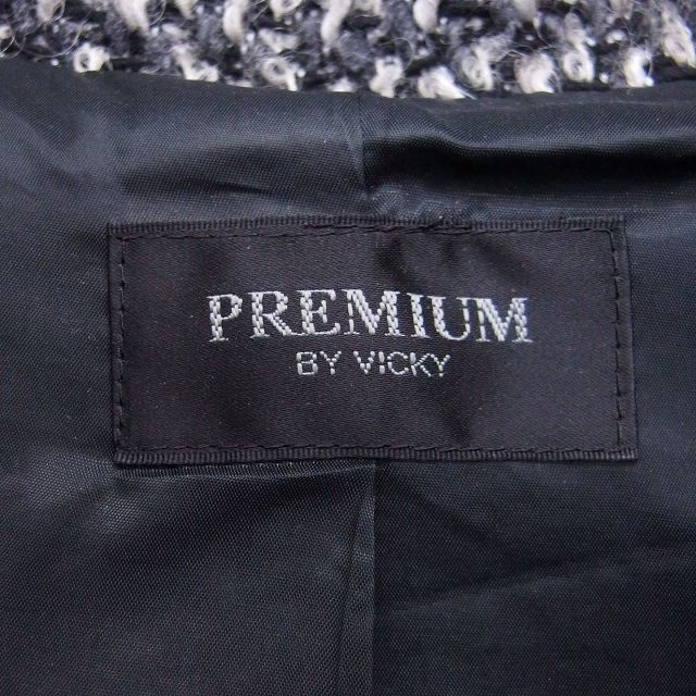  premium bai Vicky PREMIUM BY VICKY coat outer turn-down collar long wool 1 black black /KT42