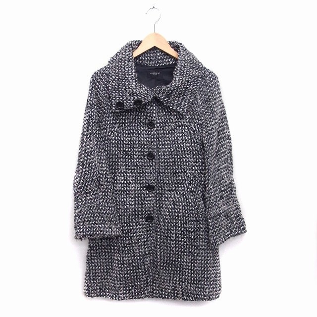  premium bai Vicky PREMIUM BY VICKY coat outer turn-down collar long wool 1 black black /KT42