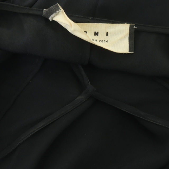 マルニ MARNI ブラウス ノースリーブ プルオーバー シルク混 フリル V