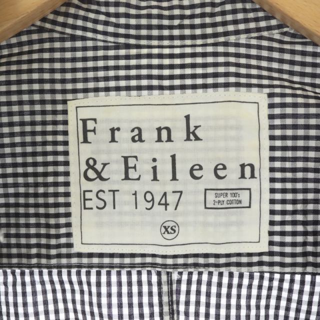 フランクリン&マーシャル FRANKLIN&MARSHALL チェック柄ブラウス シャツ BD スキッパー 長袖 XS 黒 白 ブラック レディースの画像3