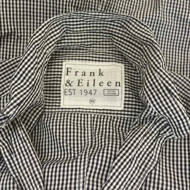  Frank Lynn & Marshall FRANKLIN&MARSHALL check pattern blouse shirt BD Skipper long sleeve XS black white black lady's 