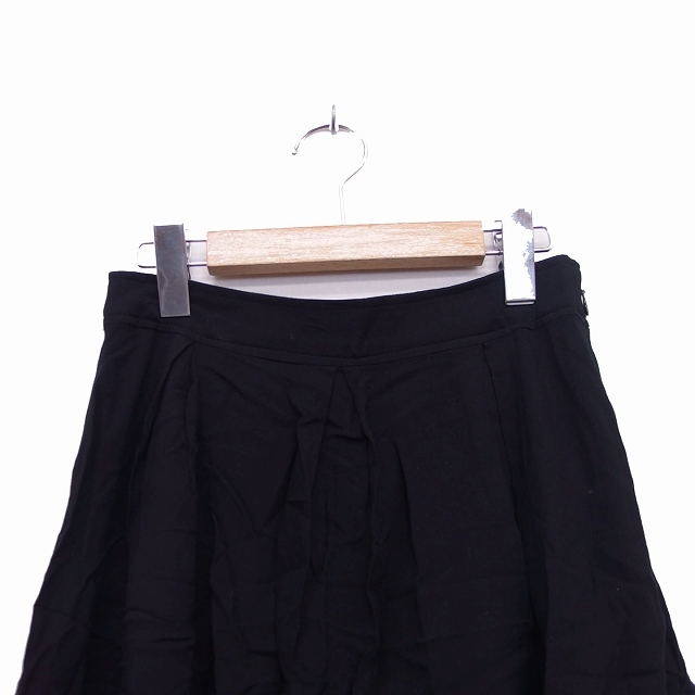 プラステ PLST スカート フレア ミニ 無地 シンプル 0 ブラック 黒 /KT10 レディース_画像4