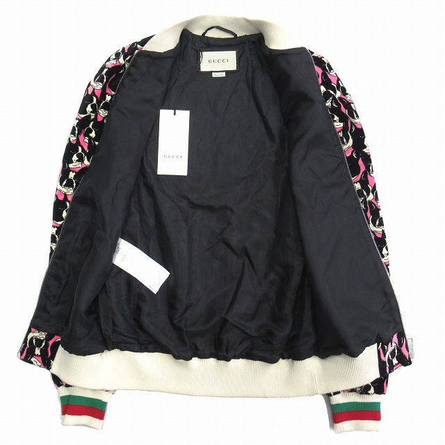 未使用品 18aw グッチ GUCCI ドッグ 犬 総柄 ベルベット ボンバー
