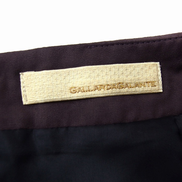 ガリャルダガランテ GALLARDAGALANTE タイトスカート ミニ 異素材切替 ツイード ウール 1 ネイビー 紺 /FT45 レディース_画像3