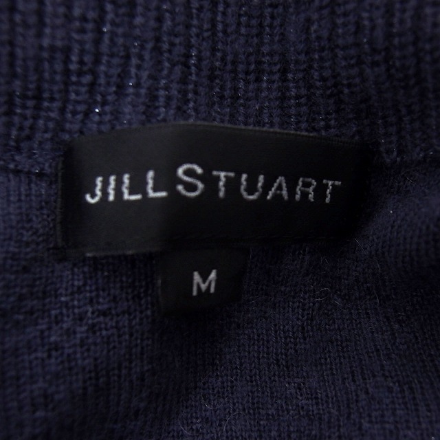 ジルスチュアート JILL STUART ニット セーター オフショルダー モヘヤ混 ウール混 リブ 長袖 M 紫 パープル /NT22 レディース_画像4