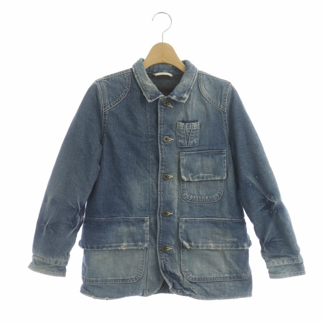  Banner Barrett Banner Barrett indigo damage processing Denim jacket cotton 0 blue blue /HK #OS lady's 