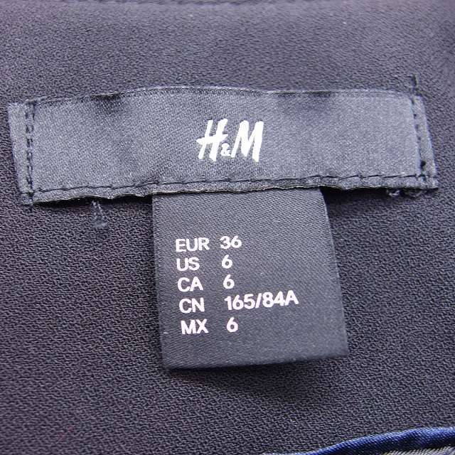 エイチ&エム H&M ジャケット アウター トッパー シンプル 36 ブラック 黒 /KT11 レディース_画像3