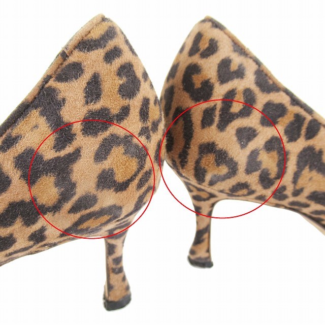 マノロブラニク レオパード柄 パンプス スエード レザー ポインテッド