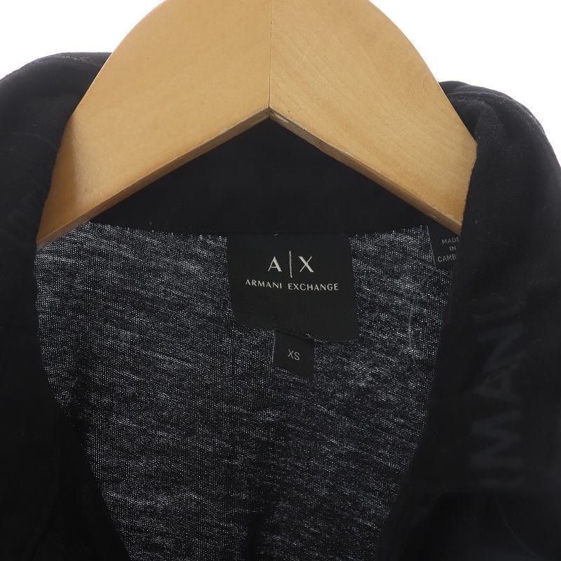 アルマーニエクスチェンジ A/X ARMANI EXCHANGE ポロシャツ カットソー 半袖 ロゴプリント XS 黒 ブラック グレー 3KZFFD ZJH4Z /SI18 メン_画像6