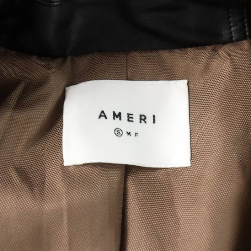  Ame li Vintage Ameri VINTAGE 20AW RIDERS DOCKING DRESS trench coat One-piece long switch no sleeve S tea 