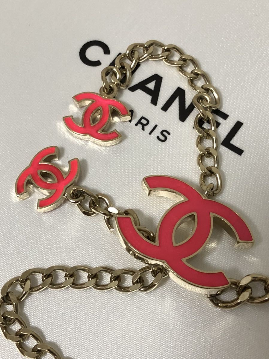 【極美品】シャネル CHANEL チェーンベルト ネックレス バッグチャーム 金属素材 ココマーク ベルト_画像5