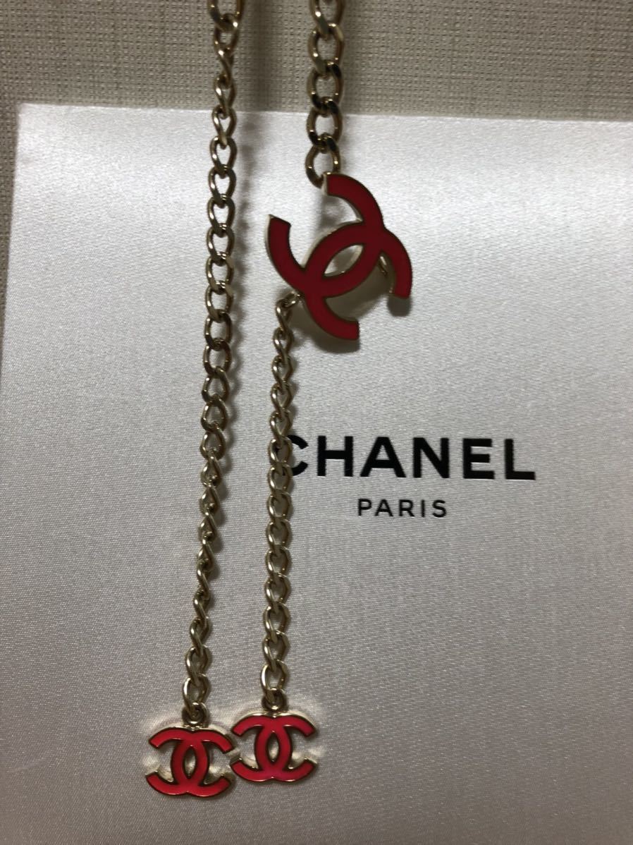 【極美品】シャネル CHANEL チェーンベルト ネックレス バッグチャーム 金属素材 ココマーク ベルト_画像2