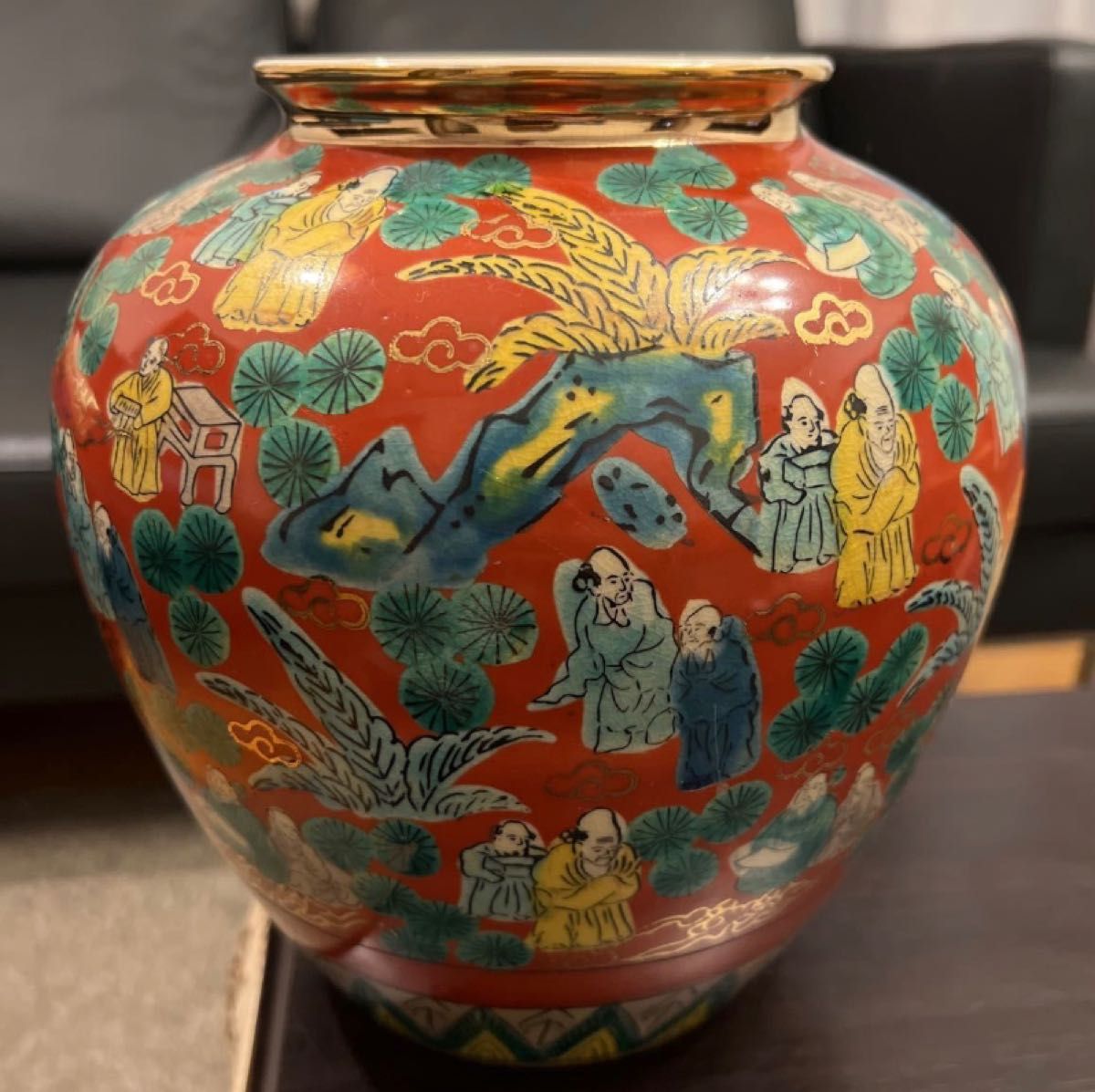 本日特別価格 H072 時代和陶 『青木木米』作 赤絵人物図 九谷焼 本日特別価格 H072 時代和陶 『青木木米』作 赤絵人物図 九谷焼