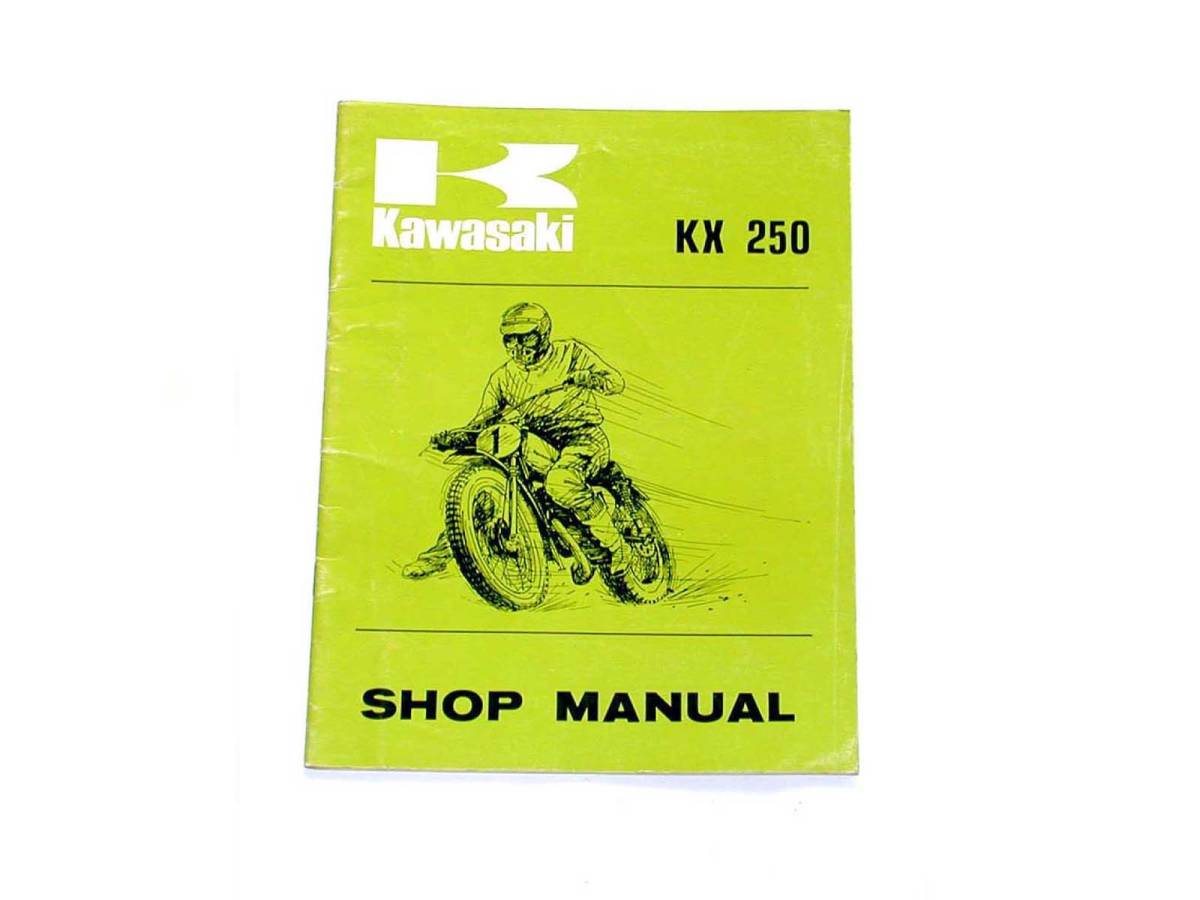 カワサキKX250 純正マニュアル SHOP MANUAL 1973年 35ページ 英語版 ヴィンテージ モトクロス VMX 旧車