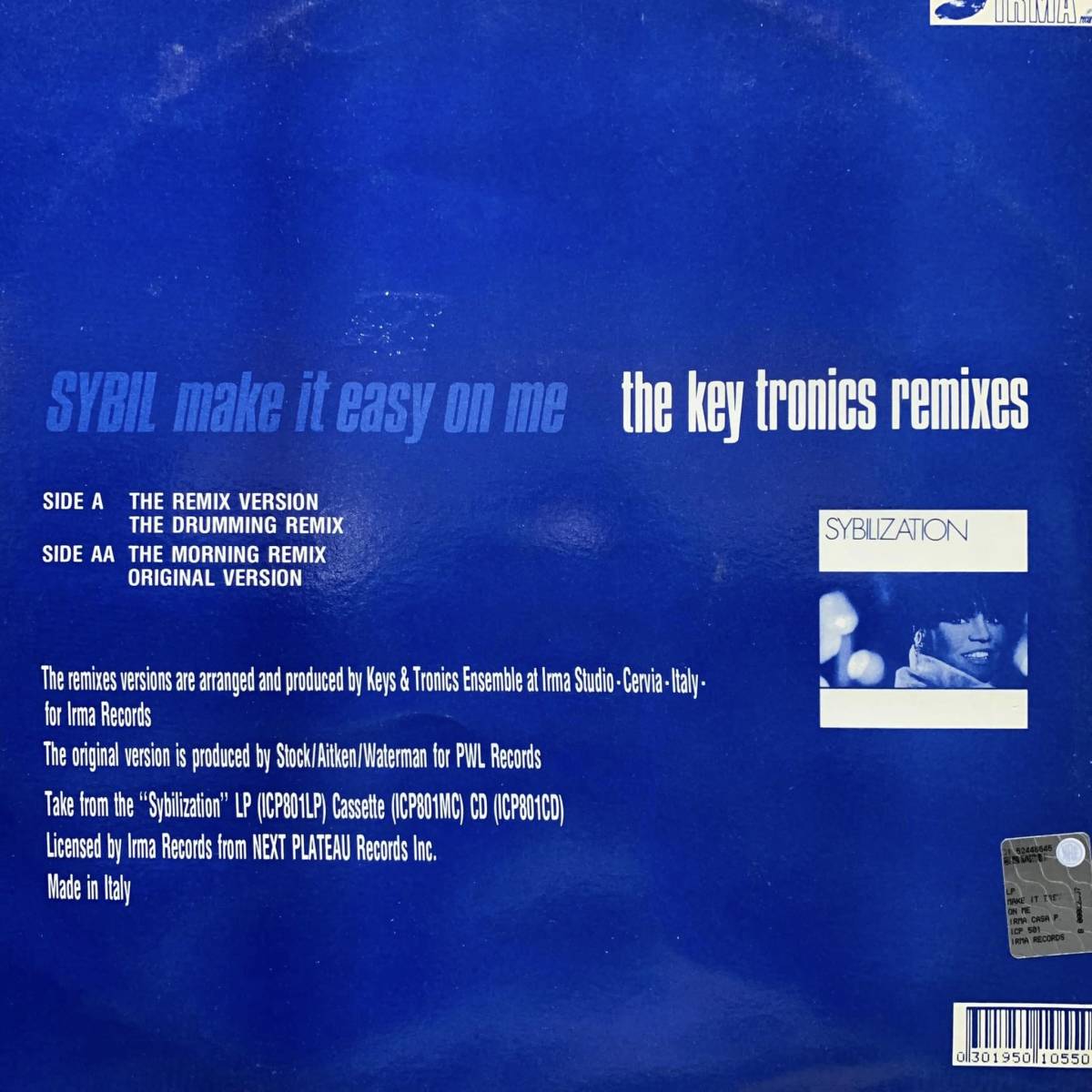 ◆Sybil - Make It Easy On Me (The Morning Remix)◆12inch イタリア盤 DISCOヒット!!_画像4