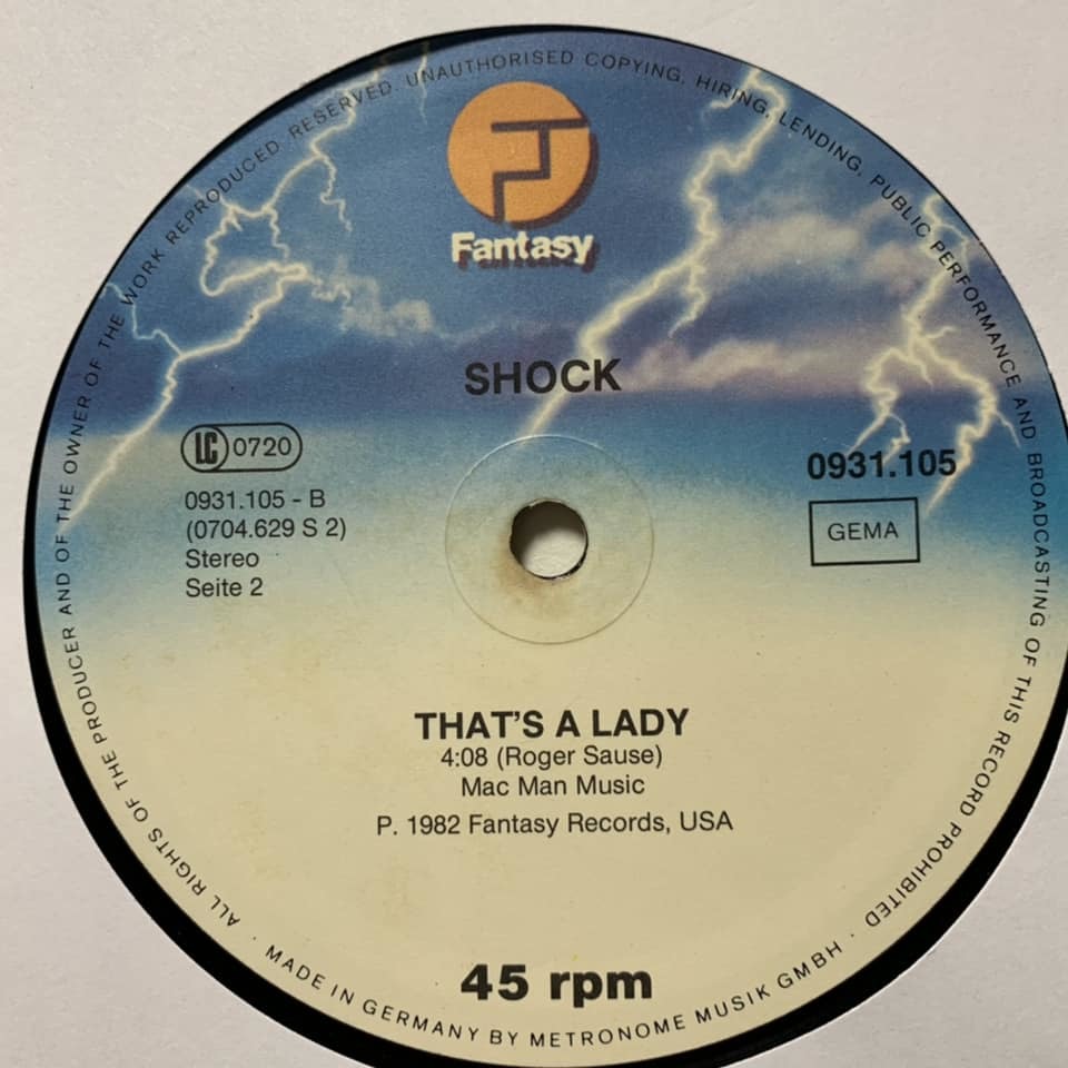 ◆Shock - That's A Lady ◆12inch ドイツ盤　サーファー系ディスコ_画像1