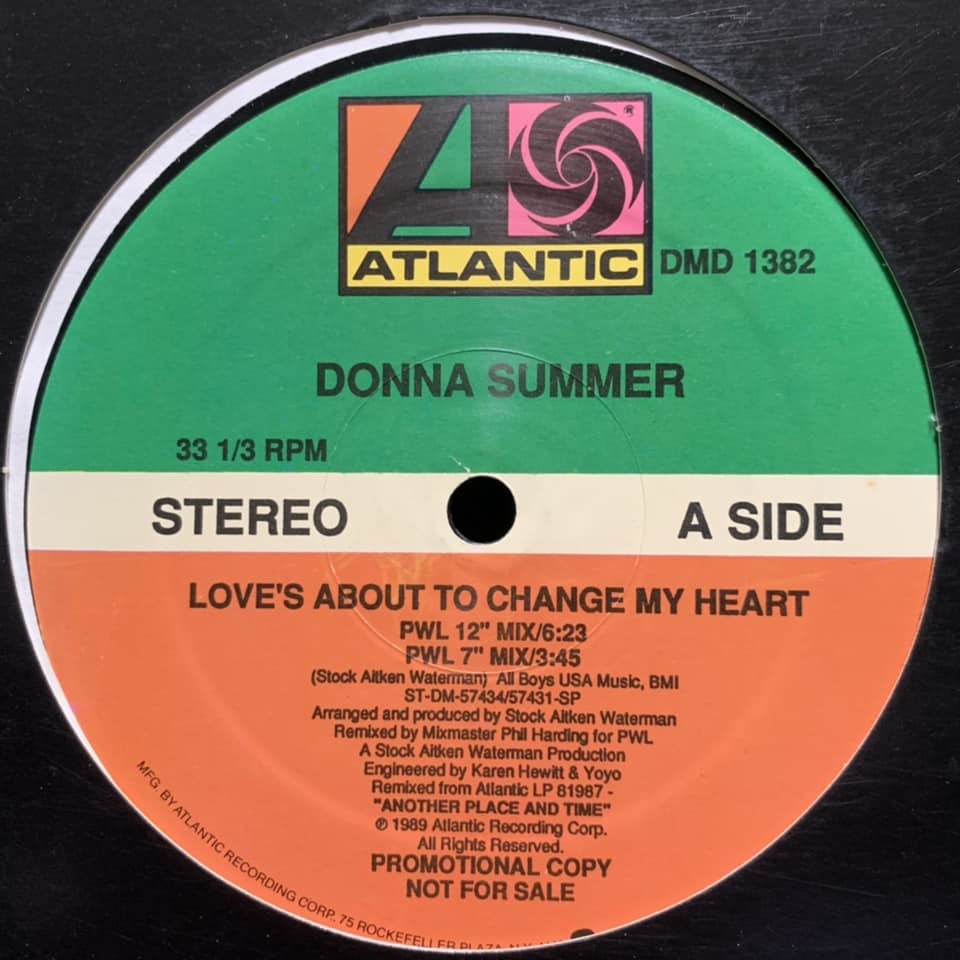 ◆ Donna Summer - Love's About To Change My Heart ◆12inch US盤 PROMO ディスコ・ヒット!!_画像1