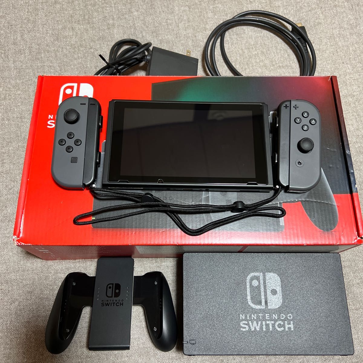 新型 ニンテンドースイッチ Nintendo Switch 任天堂 グレー 本体 一式