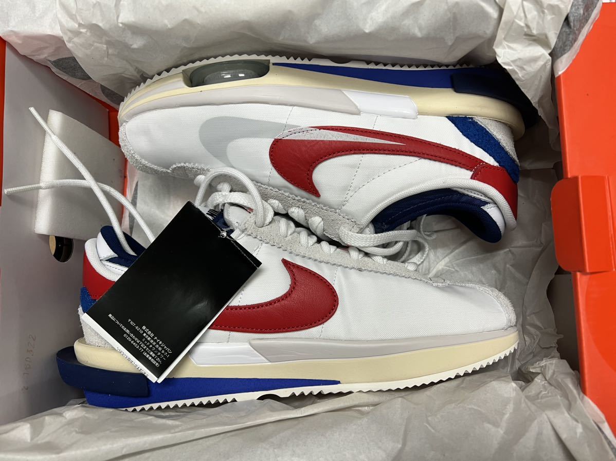 限定 コラボ ( 27cm ) SACAI NIKE ZOOM CORTEZ SP ナイキ ズーム コルテッツ サカイ ホワイト レッド スニーカー 靴 エア AIR SAKAI メンズ