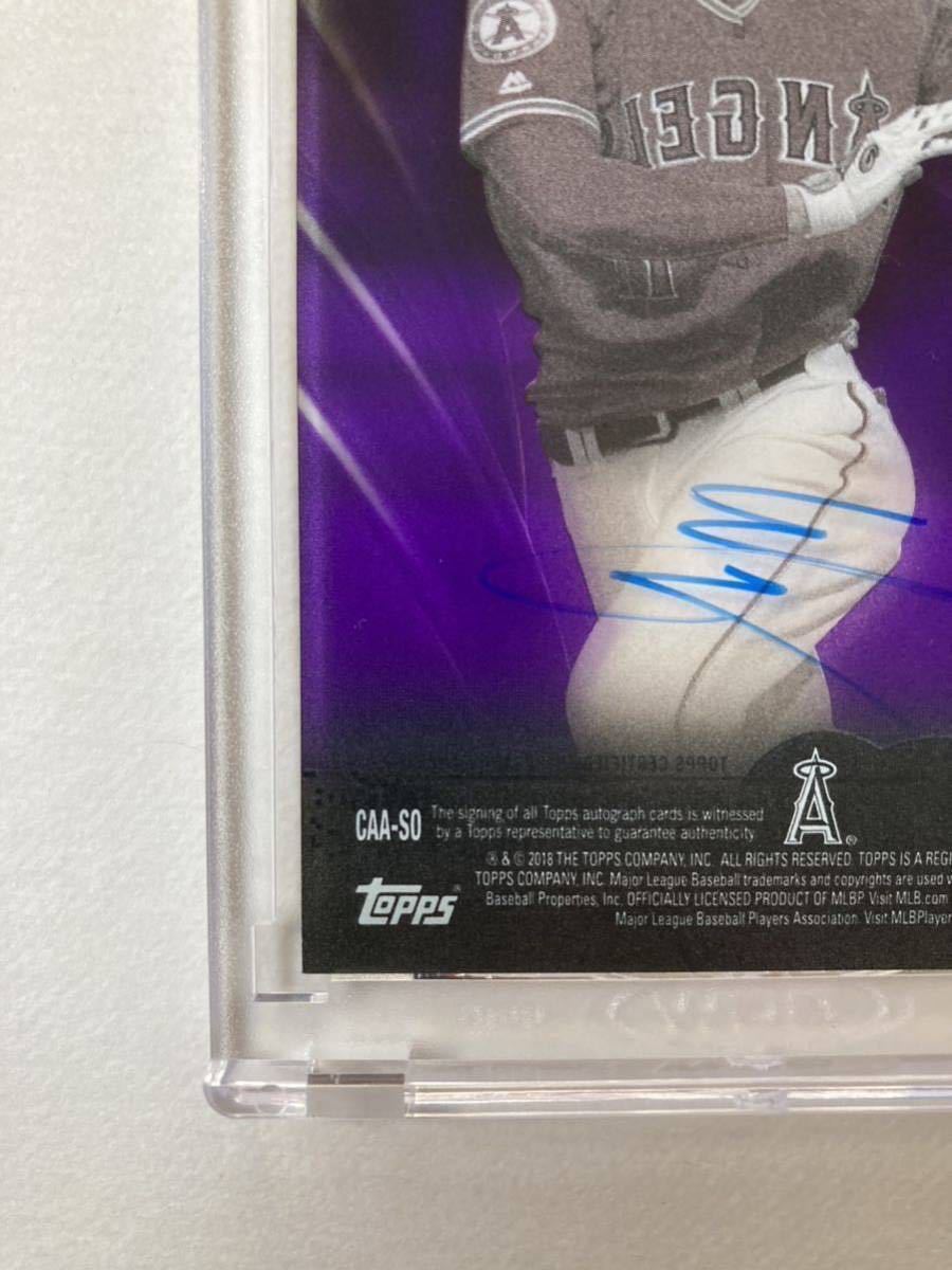 【10枚限定】大谷翔平 ルーキー直筆サインカード /2018 TOPPS Clearly Authentic purple/Shohei Ohtani Rookie Autograph card WBC日本代表_画像10