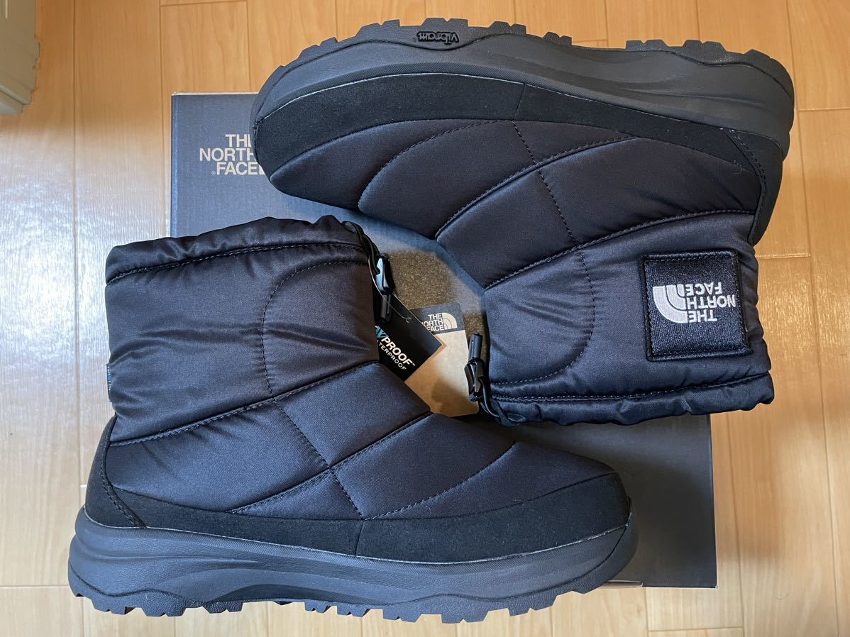 27cm THE NORTH FACE Nuptse Bootie WP Logo Short K ノースフェイス ブーツ ヌプシブーティ ウォータープルーフ ショート 黒 NF52280