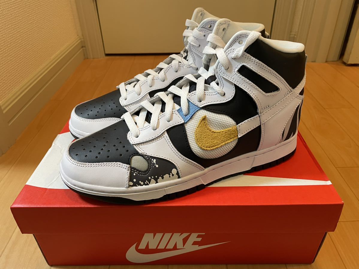 27 5cm W NIKE DUNK HIGH LX WHITE AND BLACK MULTI COLOR ナイキ