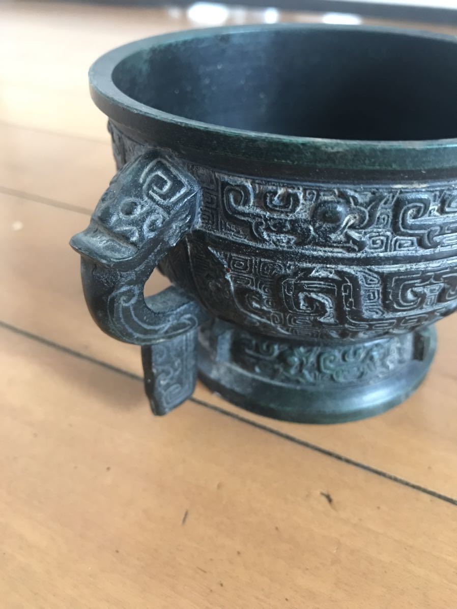 双龍耳合金銅香炉 古美術品 - 通販 - guianegro.com.br