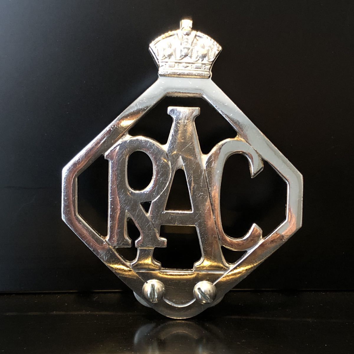 RAC グリル バッジ カー バッチ ダイヤ型 1940 ミニ ジャガー 英国製-