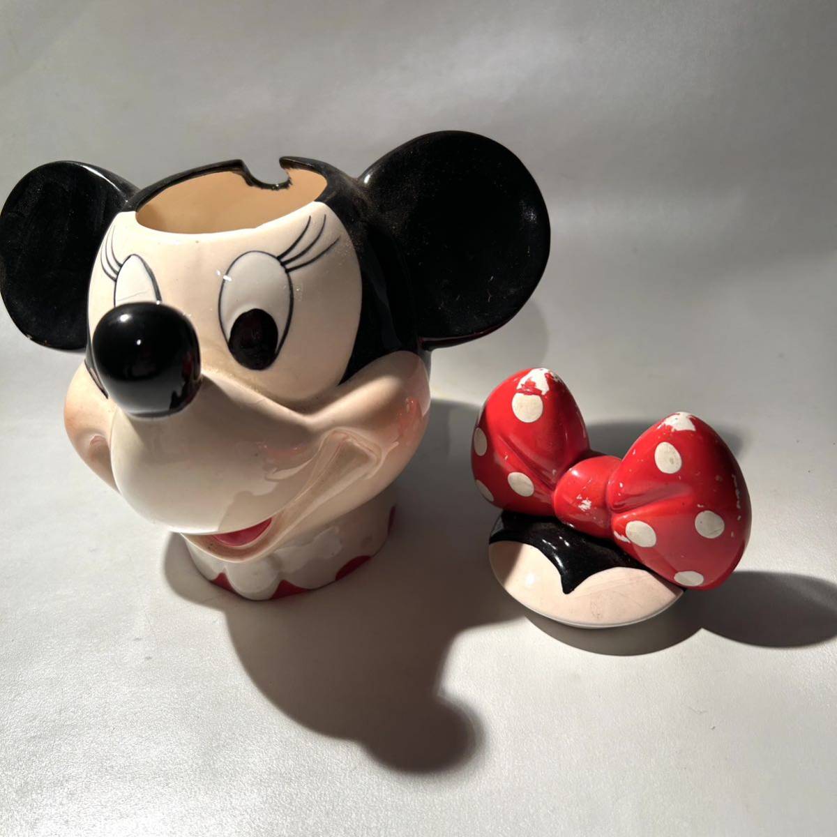 ミニーマウス　シュガーポット　陶器製_画像7