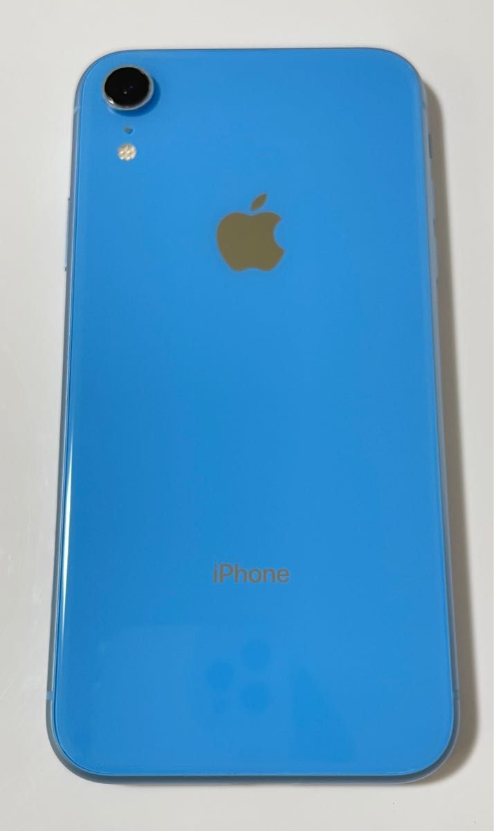 iphone XR 128GB SIMフリー ブルー バッテリー最大容量81% スマホ