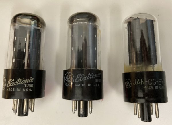 GE 5Y3GT 12212 整流管 3本 真空管アンプ GE 5Y3GT 12212 整流管 3本 真空管アンプ