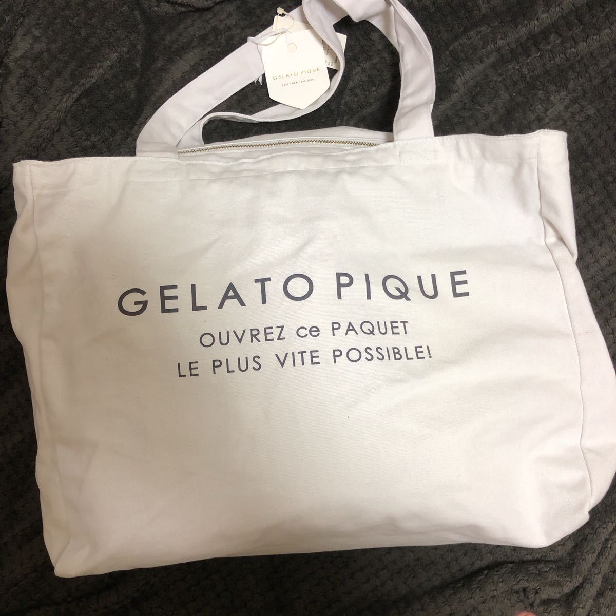 gelato pique ジェラートピケ プレミアム福袋 2018年 グレーボーダー ルームウェア 新品未使用 抜き取りなし_画像6