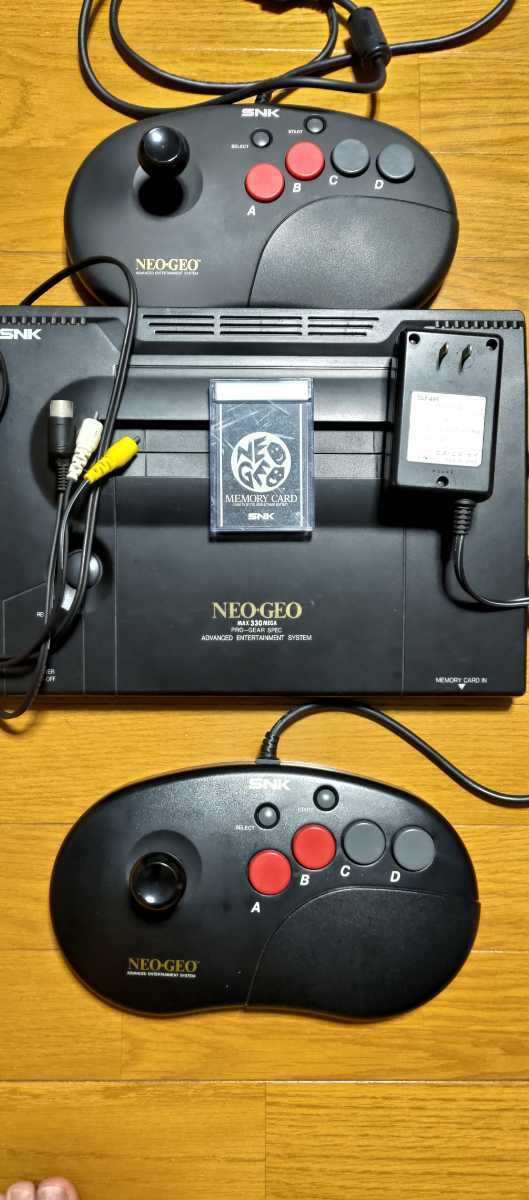NEOGEO ROM版 本体 カセットROM２本 コントローラー メモリーカード